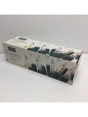 Holiday Home Set 35 Mini Light Set Clear Lights Green Cord